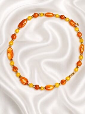 Baltic Amber Necklace Handmade Designer Jewelry NWT